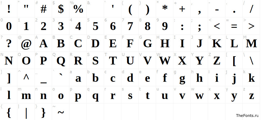 скачать шрифт Liberation Serif Bold