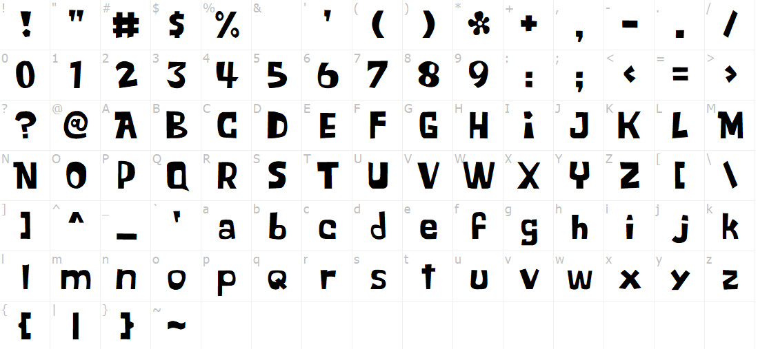 скачать шрифт Blob Spongey Lowercase