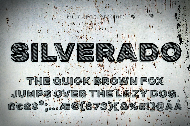 скачать шрифт SILVERADO PERSONAL USE